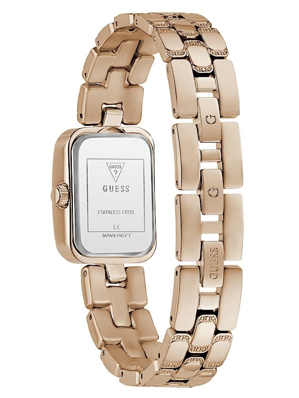 Montre femme Guess Isla 22 mm réf. GW0865L3, cadran argenté, bracelet acier – vue de trois-quarts
