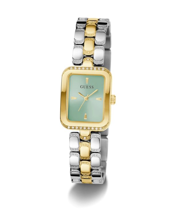 Montre femme Guess Isla 22 mm réf. GW0865L4, bracelet acier, mouvement quartz – vue de face | Horlova Maroc