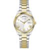 Montre femme Guess Luna 36 mm réf. GW0308L6, cadran blanc, bracelet acier, mouvement quartz – vue de face | Horlova Maroc