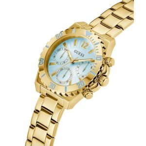 Montre femme Guess Phoebe réf. GW0696L2, mouvement quartz, boîtier 38 mm, acier inoxydable – vue principale, Horlova Maroc