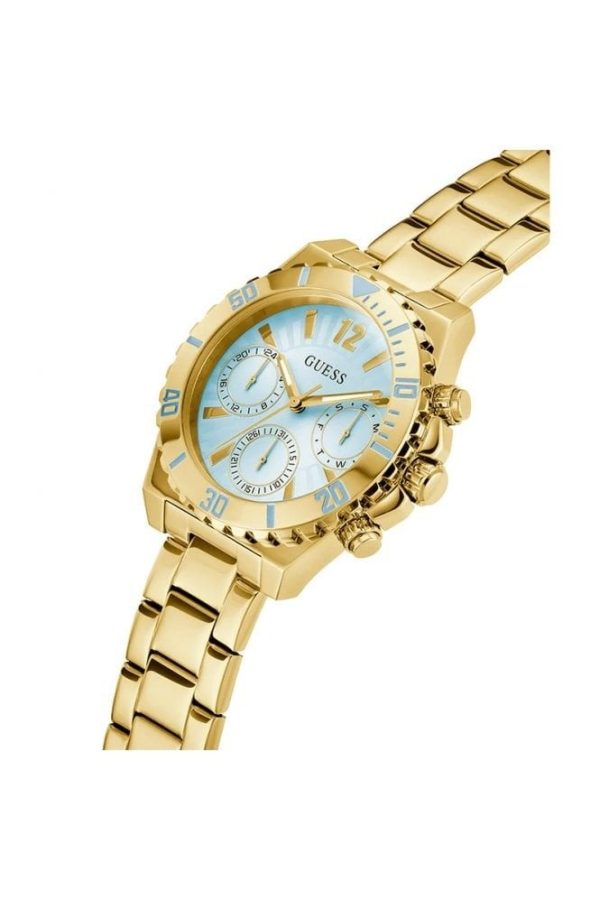 Montre femme Guess Phoebe réf. GW0696L2, mouvement quartz, boîtier 38 mm, acier inoxydable – vue principale, Horlova Maroc