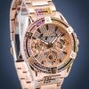 Montre femme Guess Queen Glamour réf. GW0464L5, mouvement quartz, boîtier 40 mm, acier inoxydable – troisième vue