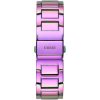 Montre femme Guess Queen Roseiridescente 40 mm réf. GW0464L4, cadran rose, bracelet acier – vue de trois-quarts