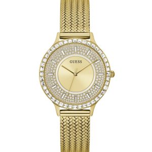 Montre femme Guess Soiree 38 mm réf. GW0402L2, bracelet acier – vue de face | Horlova Maroc