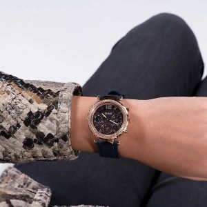 Montre femme Guess Solstice réf. GW0484L2, mouvement quartz, boîtier 36 mm, silicone – deuxième vue
