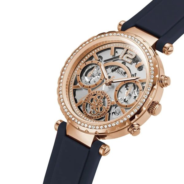 Montre femme Guess Solstice réf. GW0484L2, mouvement quartz, boîtier 36 mm, silicone – quatrième vue
