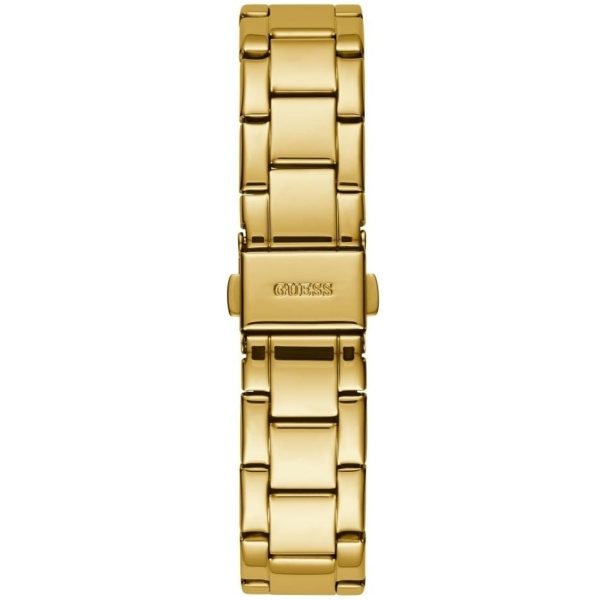 Montre femme Guess Sugar 37 mm réf. GW0001L2, cadran blanc, bracelet acier – vue rapprochée