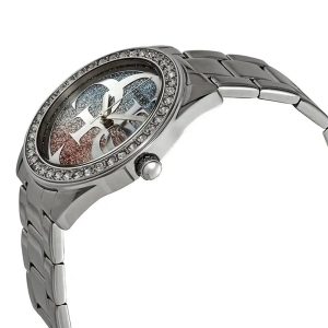 Montre femme Guess Twist 40 mm réf. W1201L1, bracelet acier, mouvement quartz – vue de trois-quarts