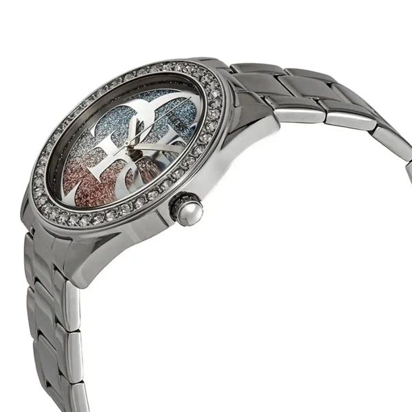 Montre femme Guess Twist 40 mm réf. W1201L1, bracelet acier, mouvement quartz – vue de trois-quarts