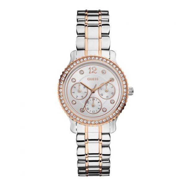 Montre femme Guess réf. W0305L3, mouvement quartz, acier inoxydable – deuxième vue – Horlova Maroc