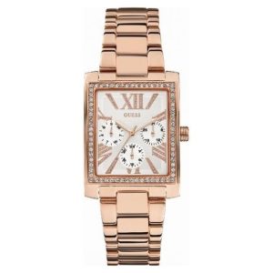 Montre femme Guess réf. W0446L3, mouvement quartz, acier inoxydable – vue principale, Horlova Maroc