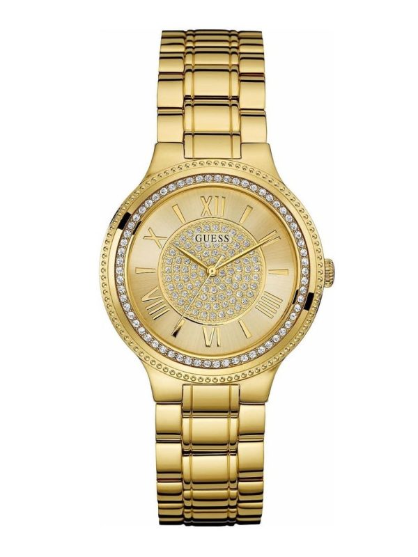 Montre femme Guess réf. W0637L2, mouvement quartz, acier inoxydable – vue principale, Horlova Maroc