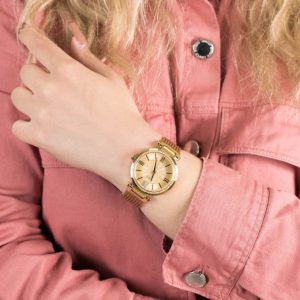 Montre femme Guess réf. W0638L2, mouvement quartz, acier inoxydable – deuxième vue – Horlova Maroc