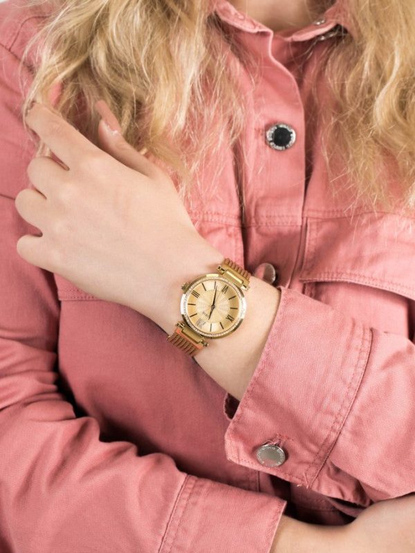 Montre femme Guess réf. W0638L2, mouvement quartz, acier inoxydable – deuxième vue – Horlova Maroc