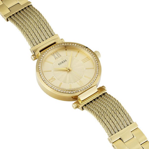 Montre femme Guess réf. W0638L2, mouvement quartz, acier inoxydable – quatrième vue – Horlova Maroc