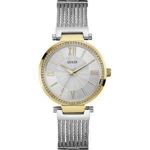 Montre femme Guess réf. W0638L7, mouvement quartz, acier inoxydable – vue principale, Horlova Maroc