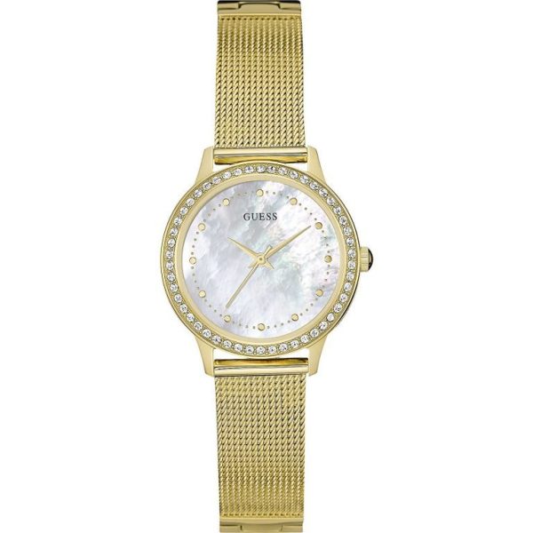 Montre femme Guess réf. W0647L3, mouvement quartz, acier inoxydable – vue principale, Horlova Maroc