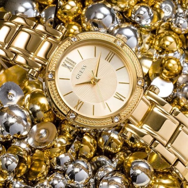 Montre femme Guess réf. W0767L2, mouvement quartz, acier inoxydable – troisième vue – Horlova Maroc