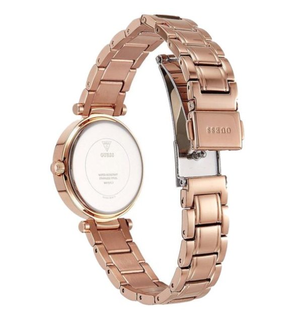 Montre femme Guess réf. W0767L3, mouvement quartz, acier inoxydable – troisième vue – Horlova Maroc