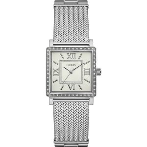 Montre femme Guess réf. W0826L1, bracelet acier, mouvement quartz – vue de face | Horlova Maroc