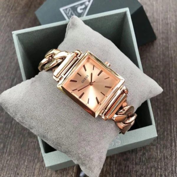 Montre femme Guess réf. W1029L3, mouvement quartz, acier inoxydable – deuxième vue – Horlova Maroc