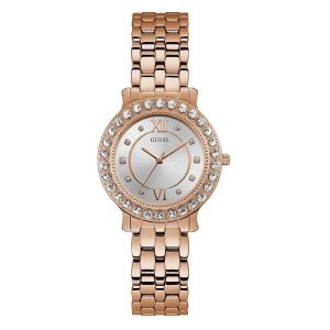 Montre femme Guess réf. W1062L3, chronographe quartz, acier inoxydable – vue principale, Horlova Maroc