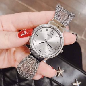 Montre femme Guess réf. W1083L1, mouvement quartz, acier inoxydable – deuxième vue – Horlova Maroc