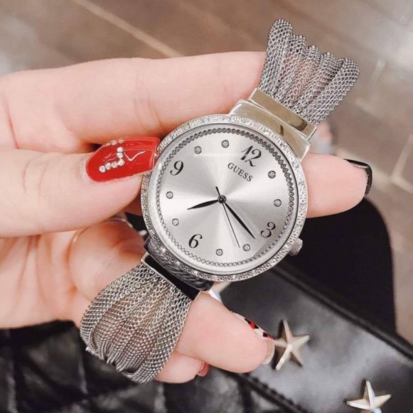 Montre femme Guess réf. W1083L1, mouvement quartz, acier inoxydable – deuxième vue – Horlova Maroc