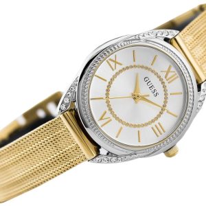 Montre femme Guess réf. W1084L2, mouvement quartz, acier inoxydable – vue principale, Horlova Maroc