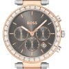 Montre femme Hugo Boss Andra réf. 1502690, mouvement quartz, boîtier 39 mm, acier inoxydable, verre minéral – vue principale, Horlova Maroc