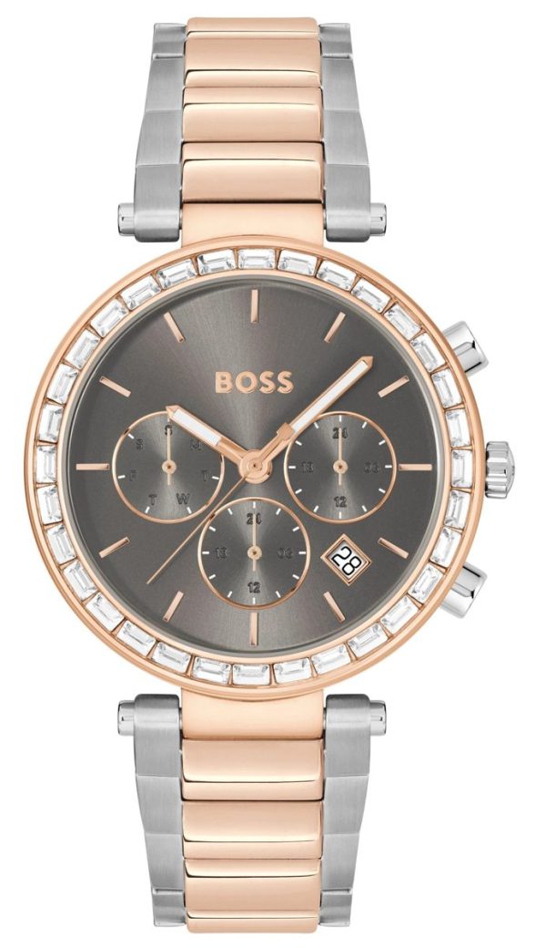 Montre femme Hugo Boss Andra réf. 1502690, mouvement quartz, boîtier 39 mm, acier inoxydable, verre minéral – vue principale, Horlova Maroc