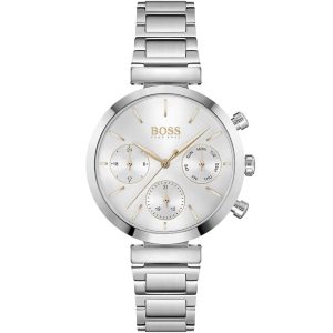 Montre femme Hugo Boss Flawless réf. 1502530, chronographe quartz, boîtier 36 mm, acier inoxydable – vue principale, Horlova Maroc