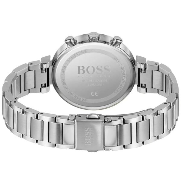 Montre femme Hugo Boss Flawless réf. 1502530, chronographe quartz, boîtier 36 mm, acier inoxydable, verre minéral – troisième vue