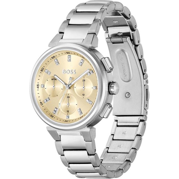 Montre femme Hugo Boss ONE réf. 1502676, mouvement quartz, boîtier 38 mm, acier inoxydable, verre minéral, étanche 30 m – deuxième vue
