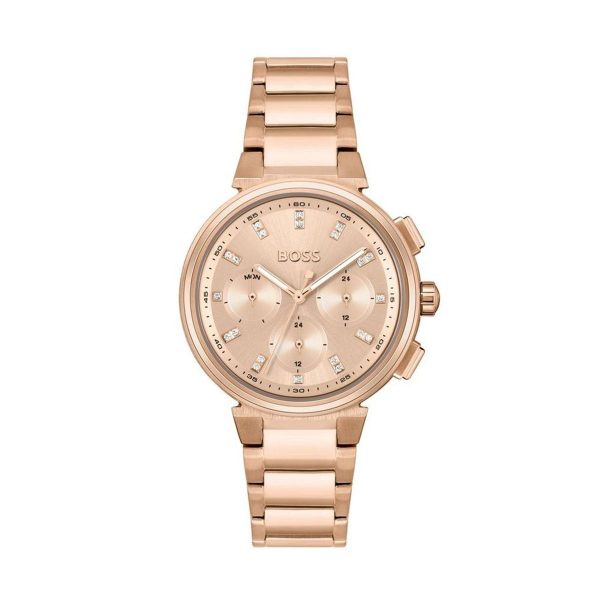 Montre femme Hugo Boss ONE réf. 1502678, chronographe quartz, boîtier 38 mm, acier inoxydable, verre minéral – vue principale, Horlova Maroc
