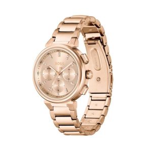 Montre femme Hugo Boss ONE réf. 1502678, chronographe quartz, boîtier 38 mm, acier inoxydable, verre minéral, étanche 30 m – deuxième vue