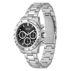 Montre femme Hugo Boss Professional réf. 1502614, bracelet cuir, mouvement quartz chronographe – vue de face | Horlova Maroc