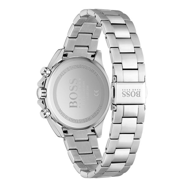 Montre femme Hugo Boss Professional réf. 1502614, bracelet cuir, mouvement quartz chronographe – vue de trois-quarts