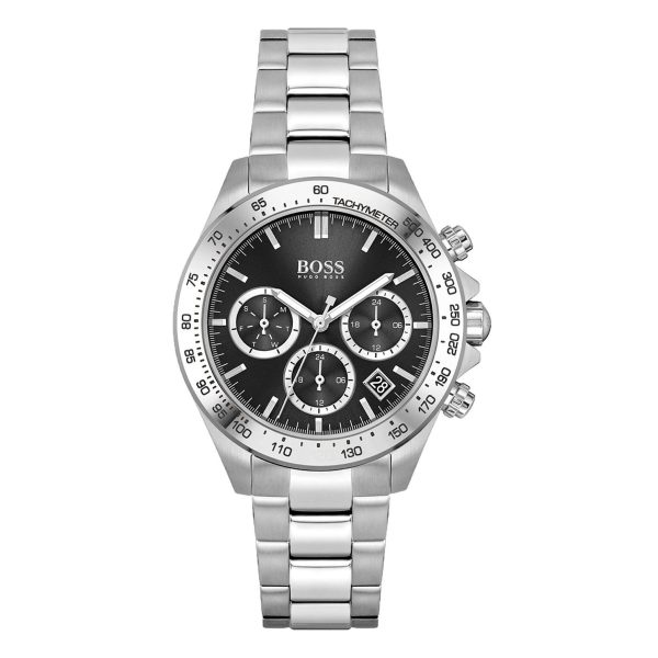 Montre femme Hugo Boss Professional réf. 1502614, bracelet cuir, mouvement quartz chronographe – autre angle