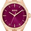 Montre femme Hugo Boss Sage réf. 1502728, mouvement quartz, boîtier 32 mm, acier inoxydable, verre minéral – vue principale, Horlova Maroc