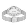 Montre femme Hugo Boss Saya réf. 1502667, mouvement quartz, boîtier 37 mm, acier inoxydable, maille milanaise, verre minéral – troisième vue