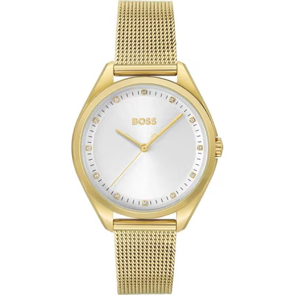 Montre femme Hugo Boss Saya réf. 1502669, mouvement quartz, boîtier 37 mm, acier inoxydable, verre minéral – vue principale, Horlova Maroc