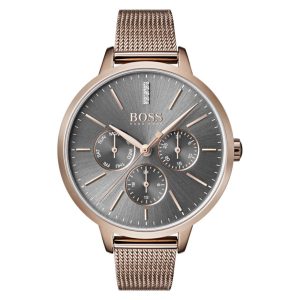 Montre femme Hugo Boss Symphony réf. 1502424, chronographe quartz, boîtier 38 mm, acier inoxydable – vue principale, Horlova Maroc