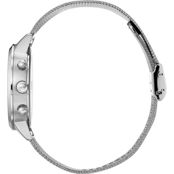 Montre femme Hugo Boss Vivid réf. 1502507, chronographe quartz, boîtier 36 mm, acier inoxydable, maille milanaise – deuxième vue