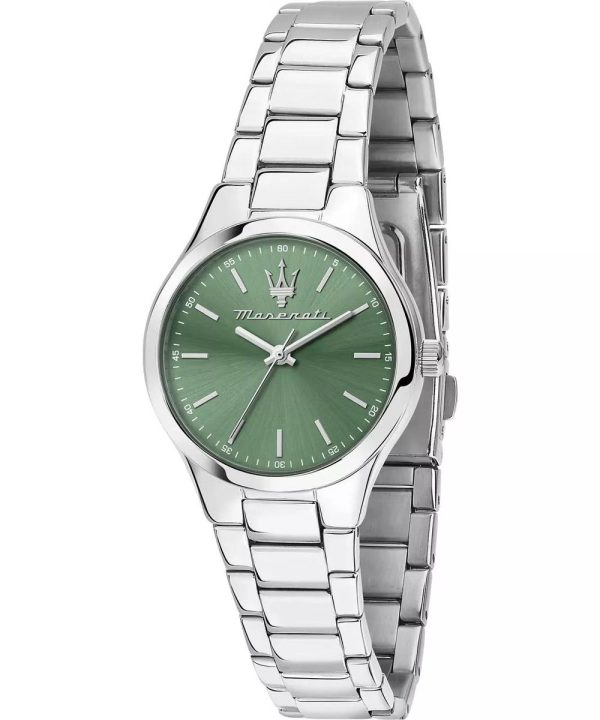 Montre femme Maserati Attrazione réf. R8853151508, mouvement quartz, boîtier 30 mm, acier inoxydable – vue principale, Horlova Maroc