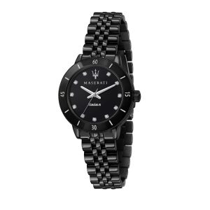 Montre femme Maserati Successo réf. R8853145501, mouvement solaire, boîtier 32 mm, acier inoxydable – vue principale, Horlova Maroc
