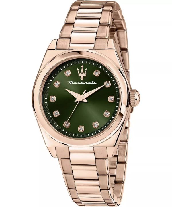 Montre femme Maserati Velocità réf. R8853152501, mouvement quartz, boîtier 35 mm, acier inoxydable – vue principale, Horlova Maroc