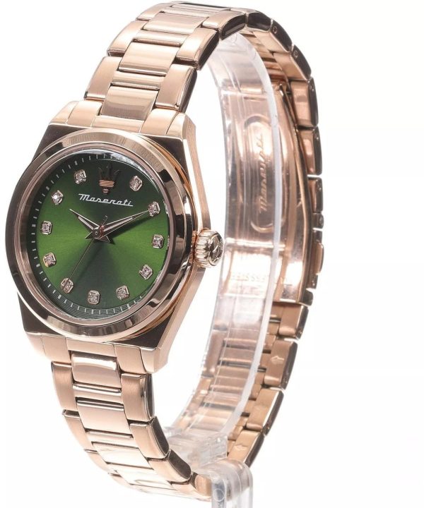 Montre femme Maserati Velocità réf. R8853152501, mouvement quartz, boîtier 35 mm, acier inoxydable, verre minéral – deuxième vue