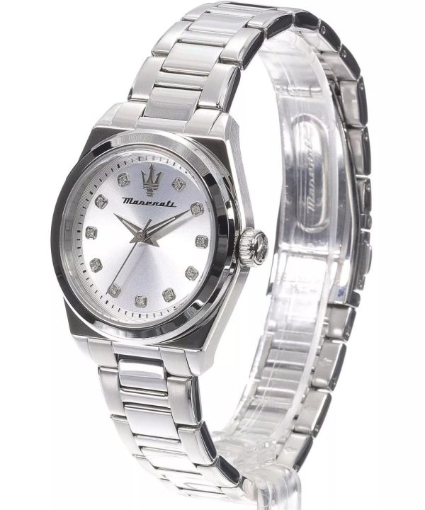 Montre femme Maserati Velocità réf. R8853152503, mouvement quartz, boîtier 35 mm, acier inoxydable, verre minéral – deuxième vue