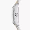 Montre femme Michael Kors 20 mm réf. MKO1035, cadran blanc, mouvement quartz – vue de trois-quarts